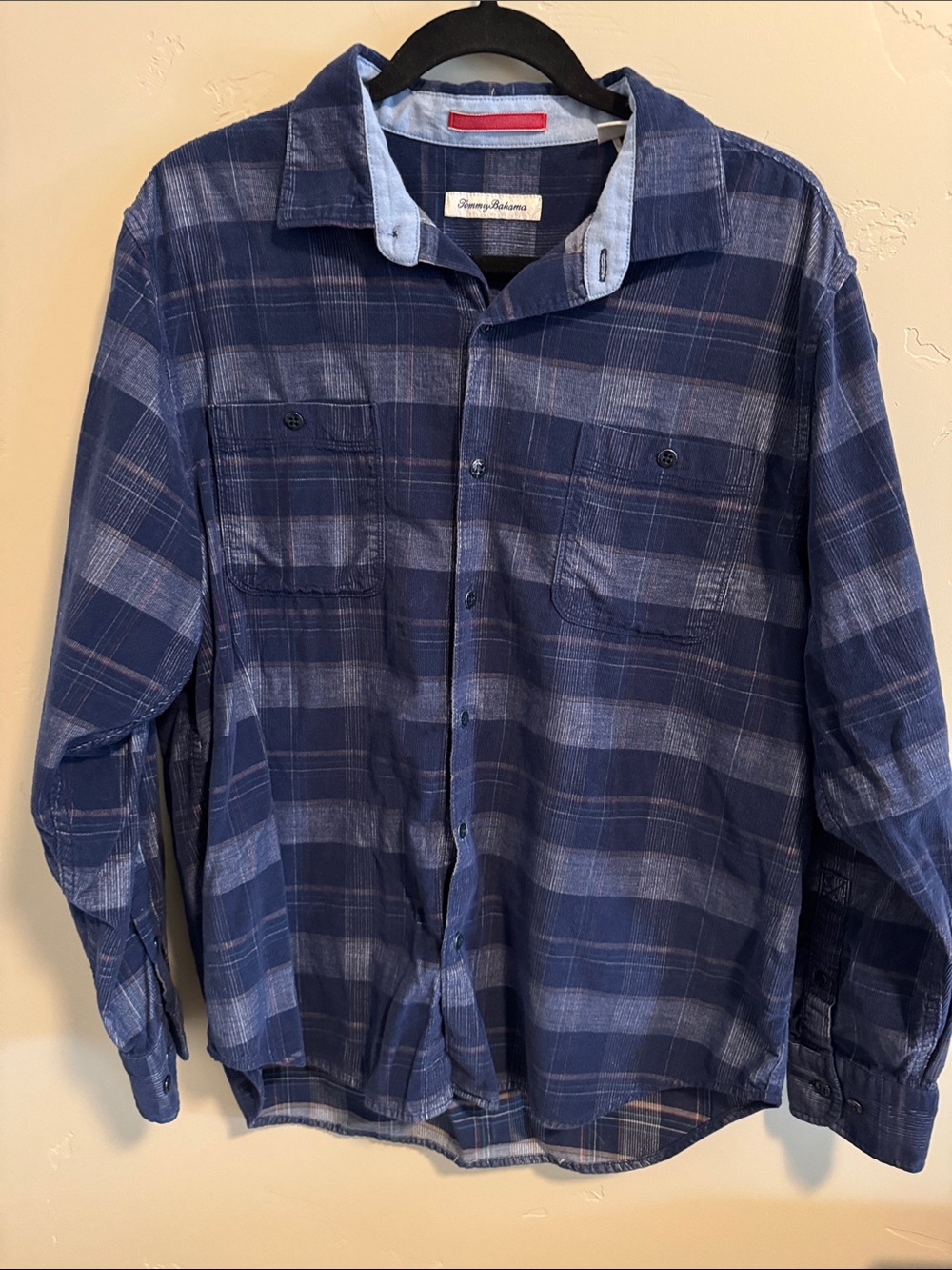 Tommy bahama lightweight corduroy plaid shirt